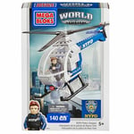 NEW! Mega Bloks World Builders NYPD Police Chopper (140 Pieces) 