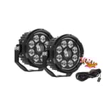LED Arbetslampa, 90000 Lumen Ljusstyrka, IP68 Vattentålig,2PC Ljus med Sladd