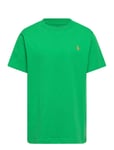 Cotton Jersey Crewneck Tee Tops T-shirts Short-sleeved Green Ralph Lauren Kids