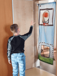 Basketball- og fotballmål til dørkarm