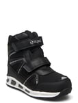Taier Kids Wp Boot W/Lights Sport Sneakers High-top Sneakers Black ZigZag