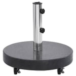Parasollfot granit 30 kg rund svart