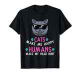 Cat's Make Me Happy, Funny British Shorthair Cat T-Shirt