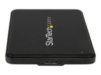 StarTech.com Boîtier disque dur externe USB 3.0 SATA/SSD 2.5" avec UASP pour HDD 7mm - Boitier USB 3.0 SATA III 2,5 pouces - Noir - Boitier externe - 2.5" - SATA 6Gb/s - USB 3.0 - noir