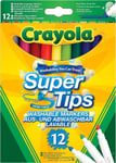 CRAYOLA Pastel Supertips Washable Markers Pens in Assorted Colours (Pack of 12)