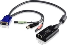 Aten Usb Vga/Audio Kvm-Adapter För Virtuell Media, Usb, Usb, Vga, Multifärg, Rj-45, 1 X Rj-45