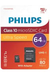 Philips Carte mémoire micro SD CARTE MICRO 64GB UHS 1