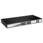 D-Link DGS-1210-16/E Switch Smart Web Manageable 16 Ports Gigabit 10/100/1000mbps + 4 Ports combinés 10/100/1000BASE-T/SFP Câble ue Noir/Gris 20