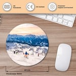 Round Mouse Mat - Zillertal Arena Austria Ski Office Gift #2316