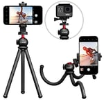 Xenvo SquidGrip Flexible Cell Phone Tripod - Portable Smartphone and Action Camera Holder - Tripod Stand Compatible with iPhone, GoPro, Android, Samsung, Google Pixel and All Mobile Phones