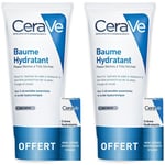 CeraVa Baume Hydratant + Crème Hydratante Visage pour les peaux sèches à très sèches
