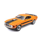 Maisto- May Cheong GROUP-MAISTO-1/18 Ford Mustang Mach 1 1970-Orange-Véhicule pour Enfant dès 3 ans-M31453O, M31453O, Orange, 1:18 Scale