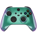 eXtremeRate Chameleon Green Purple Glossy Replacement Front Housing Shell for Xbox Series X Controller, Custom Cover Faceplate for Xbox Series S Controller - Controller NOT Included