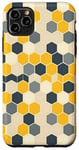 Coque pour iPhone 11 Pro Max Honeycomb Coloflur Honey Hexagon Motif nid d'abeille