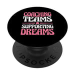 Coaching Teams Supporting Dreams Baseball Player Coach PopSockets Swappable PopGrip