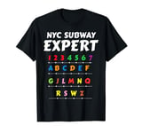 NYC New York City Subway Expert Train Station Signs Graphic T-Shirt