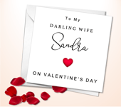 Personalised Valentine Day Card Husband Wife Boyfriend Girlfriend Valentine's V2