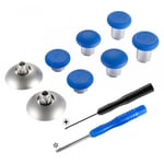 eXtremeRate 4 in 1 Metal Magnetic Thumbsticks Analogue Joysticks With T8H Cross Screwdrivers Replacement Repair Kits for Xbox One S X Elite ps4 Slim Pro Controller Blue