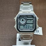 Casio AE-1200WHD-1A 10 Year Battery Life Digital Stainless Steel Quartz Watch