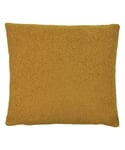 furn. Malham Shearling Fleece Square Feather Filled Cushion - Yellow - One Size