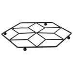 Vertex Contour Trivet Black Pan Rest Stand Tableware Hot Dish Worktop Protector