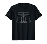 AEC Matador classic 4x4 lorry wagon white outline graphic T-Shirt