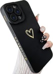 Smobea Compatible with Iphone 13 Pro Max Case, Cute Gold Heart Pattern Phone Cas