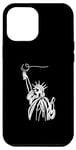 Coque pour iPhone 14 Pro Max One Line Art Dessin Lady Liberty