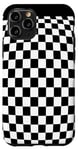 iPhone 11 Pro Black and White Checkered Checker Checkerboard Cute Case