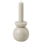Cozy Living Candle Candleholder- White- S- 18H Stearinlys, M Light Stone Grey Parafin
