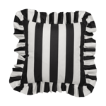 Garden Glory Garden Glory Outdoor kudde med volang 45x45 cm Black-white