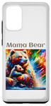 Coque pour Galaxy S20+ Art animalier coloré de maman ours et de son petit