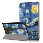 Lenovo Tab M10 tri-fold pattern leather case - Night Sky
