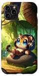 iPhone 11 Pro Kawaii Tiger Headphones: The Tiger's Playlist Case