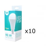 LED-Lampa E27, A65, 15W, 230V, 6000K 10-pack, Kallvit