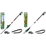 Bosch 06008B3070 Cordless Telescopic Hedge Trimmer UniversalHedgePole 18 (1 Battery, 18 Volt System)& Cordless Pruner UniversalChainPole 18 (Battery 2.5 Ah, 18 Volt System,)