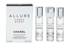 Chanel Allure Homme Sport EDT Refill 2 x 20 ml + EDT Refill with spray 20 ml (man)