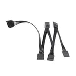 2X(15 Pin SATA  Extension Hard Drive Cable 1 Male to 5 Female  Supply Splitter A