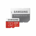 AUCUNE Samsung MB-MC32GA-EU Carte mémoire MicroSD Evo Plus 32G avec adaptateur SD