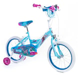 Huffy Disney Frozen 2 Bike 16 Inch Girls Bike 5-7 Year Old Easy Quick Connect Assembly + Stabilisers, Sky Blue