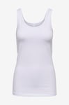 Only - Linne onlLive Love S/L Tank ToP - Vit