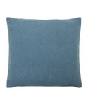 furn. Malham Shearling Fleece Square Feather Filled Cushion - Blue - One Size