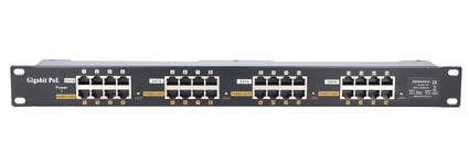 Extralink 16 Port | Gigabit PoE Injector | 16x 1000Mb/s RJ45, Rackmontering