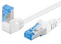Cat 6a S/FTP vinklet Netværkskabel - Hvid - 0.25 m
