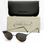 Authentic Giorgio Armani 1997 Vintage Sunglasses Blue Metal Mens Womens 377 207