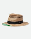 BRIXTON Brixton Hunter Straw Fedora (Tan, XL) XL Tan