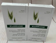 KLORANE Ultra Gentle Shampoo with Oat Milk, 3 Years+   2 x 200ml