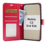 Crazy Horse Wallet Nokia C2 2nd Edition (Hotpink)