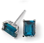 Elements Gold GE2082T 9ct White Gold London Blue Topaz Stud Jewellery