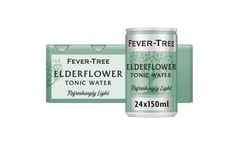 Fever-Tree Refreshingly Light Elderflower Tonic Water 8 x 150ml (Pack of 3)